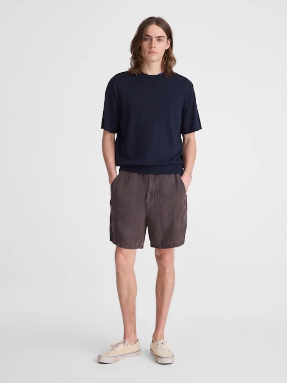 Madewell Pull-On Shorts in Linen • size medium • NWT • NZ170